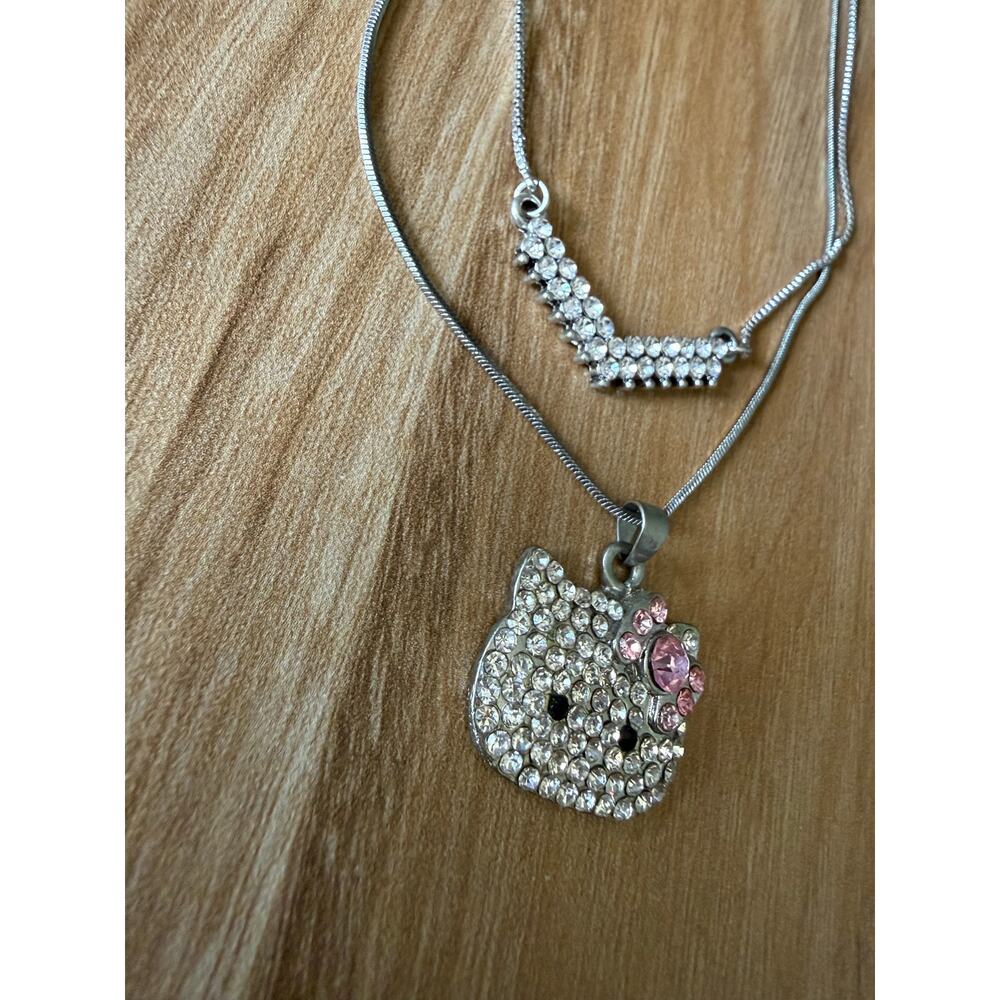 Hello Kitty Rhinestone Double Necklace Bundle - Picture 4 of 5